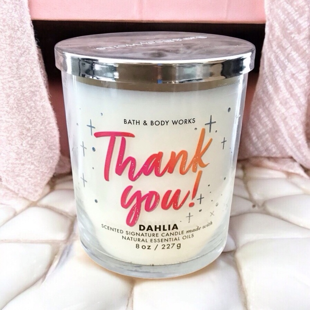 🆕35+hrs Thank You Dahlia Single Wick Candle
